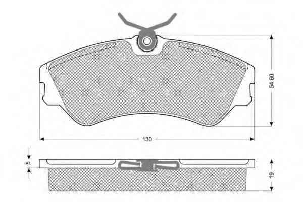 Комплект тормозных колодок, дисковый тормоз PROCODIS FRANCE PF1065