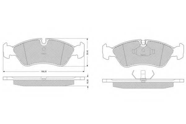 Комплект тормозных колодок, дисковый тормоз PROCODIS FRANCE PF1068