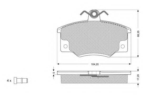 Комплект тормозных колодок, дисковый тормоз PROCODIS FRANCE PF10731