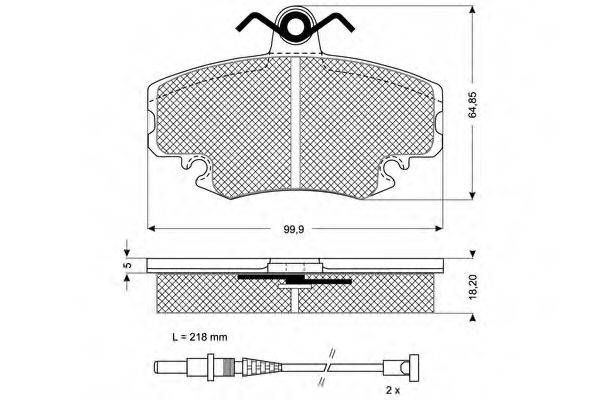 Комплект тормозных колодок, дисковый тормоз PROCODIS FRANCE PF1178
