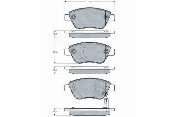 Комплект тормозных колодок, дисковый тормоз PROCODIS FRANCE PF1520