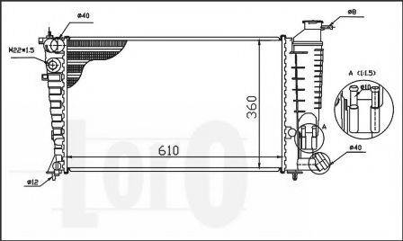 Радиатор, охлаждение двигателя LORO 009-017-0027