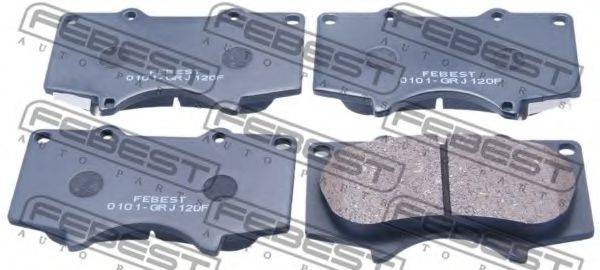 Комплект тормозных колодок, дисковый тормоз FEBEST 0101-GRJ120F