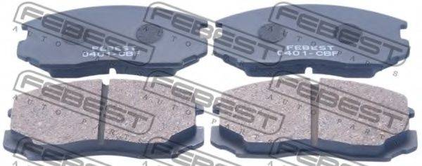 Комплект тормозных колодок, дисковый тормоз FEBEST 0401-CBF