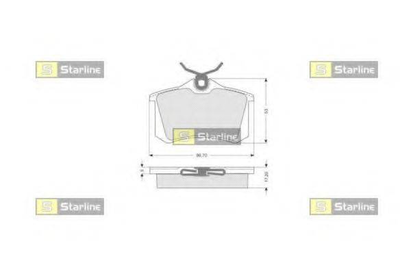STARLINE BDS002SP Комплект тормозных колодок, дисковый тормоз