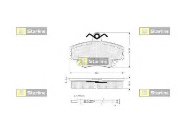 STARLINE BDS025 Комплект тормозных колодок, дисковый тормоз