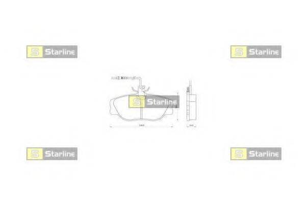 STARLINE BDS096 Комплект тормозных колодок, дисковый тормоз