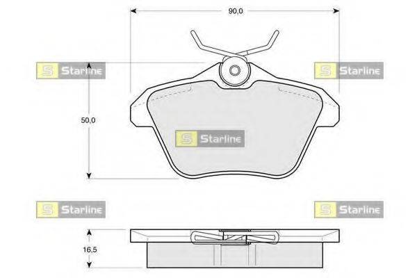STARLINE BDS206 Комплект тормозных колодок, дисковый тормоз