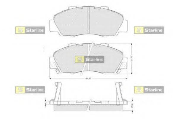 STARLINE BDS214 Комплект тормозных колодок, дисковый тормоз