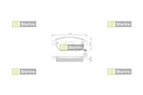 STARLINE BDS248 Комплект тормозных колодок, дисковый тормоз
