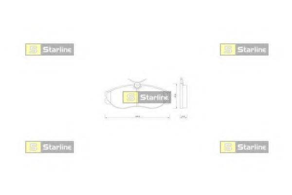 STARLINE BDS257 Комплект тормозных колодок, дисковый тормоз