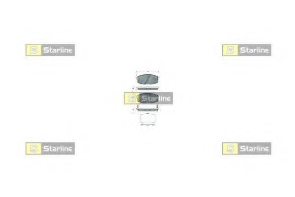 Комплект тормозных колодок, дисковый тормоз STARLINE BD S378