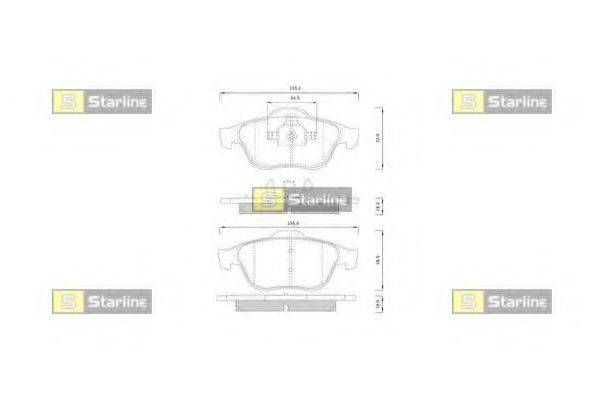 Комплект тормозных колодок, дисковый тормоз STARLINE BD S249