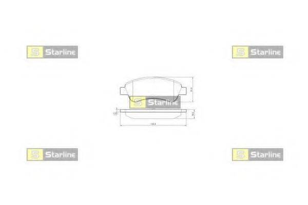 Комплект тормозных колодок, дисковый тормоз STARLINE BD S842P