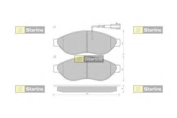 STARLINE BDS406 Комплект тормозных колодок, дисковый тормоз