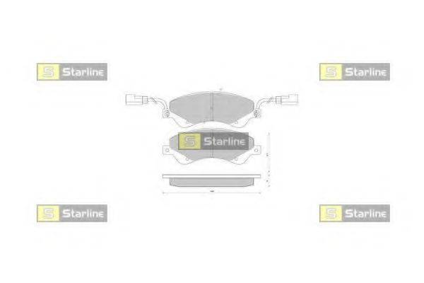 STARLINE BDS408 Комплект тормозных колодок, дисковый тормоз