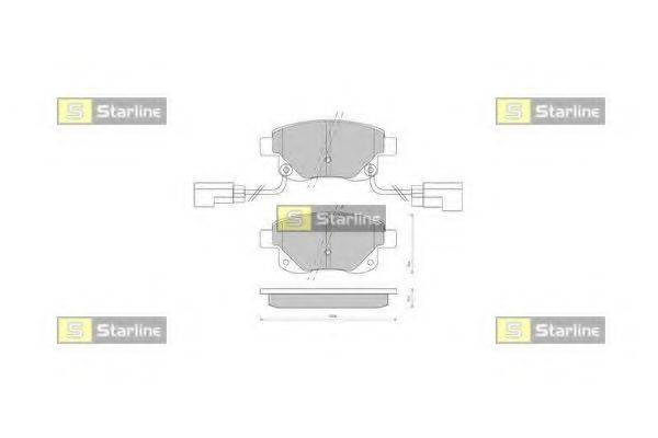 STARLINE BDS850P Комплект тормозных колодок, дисковый тормоз