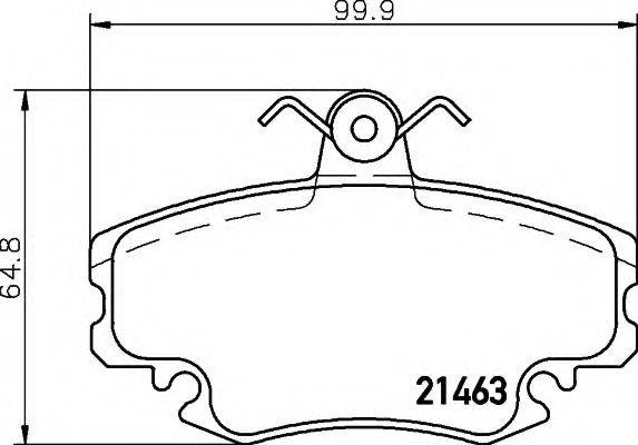 Комплект тормозных колодок, дисковый тормоз COBREQ N-443