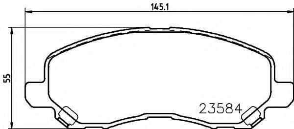 Комплект тормозных колодок, дисковый тормоз COBREQ N-1446