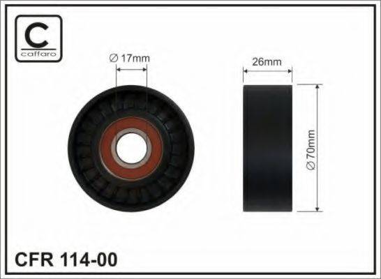 CAFFARO 11400 Натяжной ролик, поликлиновой  ремень