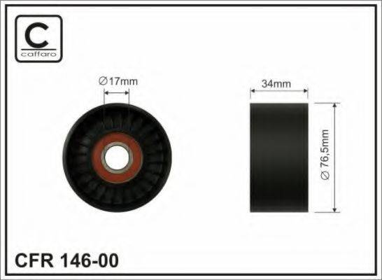 CAFFARO 14600 Паразитный / ведущий ролик, поликлиновой ремень