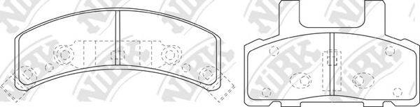 Комплект тормозных колодок, дисковый тормоз NIBK PN0308