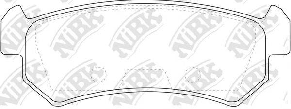 Комплект тормозных колодок, дисковый тормоз NIBK PN0376