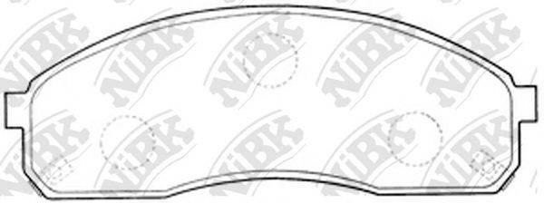 NIBK PN0671 Комплект тормозных колодок, дисковый тормоз