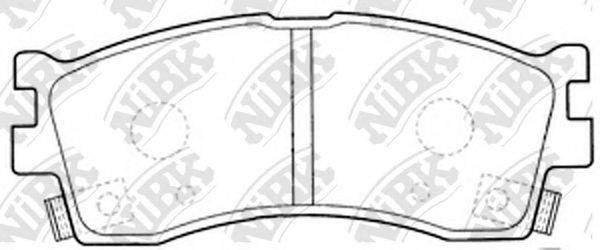 Комплект тормозных колодок, дисковый тормоз NIBK PN0702