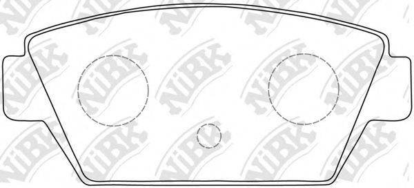Комплект тормозных колодок, дисковый тормоз NIBK PN3110