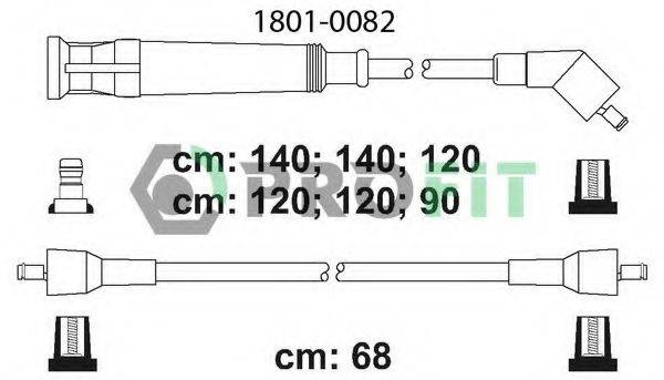 Комплект проводов зажигания PROFIT 1801-0082