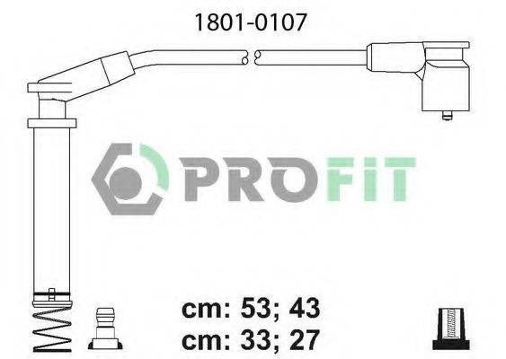 Комплект проводов зажигания PROFIT 1801-0107