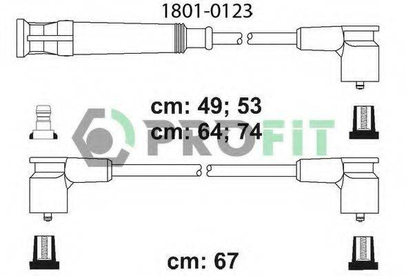 Комплект проводов зажигания PROFIT 1801-0123