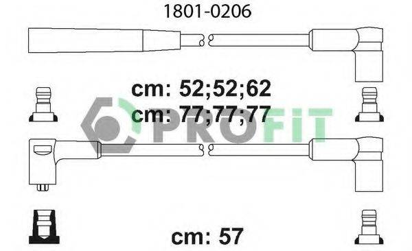 Комплект проводов зажигания PROFIT 1801-0206