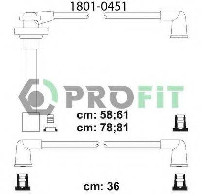 Комплект проводов зажигания PROFIT 1801-0451
