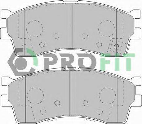 PROFIT 50001602 Комплект тормозных колодок, дисковый тормоз