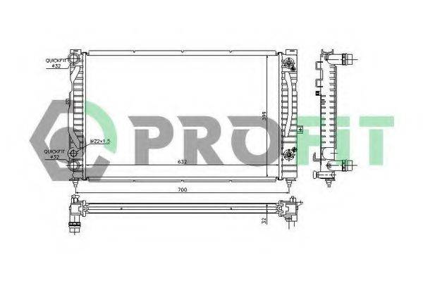 PROFIT PR0017A1 Радиатор, охлаждение двигателя