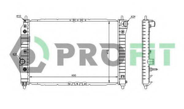 PROFIT PR1703A3 Радиатор, охлаждение двигателя