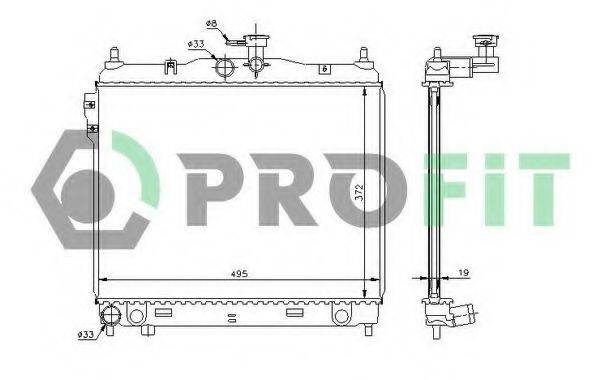 PROFIT PR1810A1 Радиатор, охлаждение двигателя