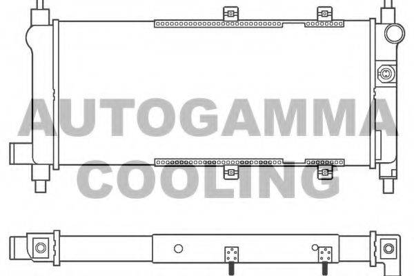 Радиатор, охлаждение двигателя AUTOGAMMA 100074