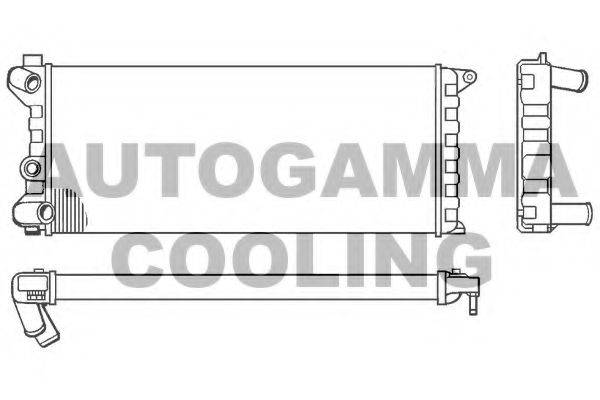 Радиатор, охлаждение двигателя AUTOGAMMA 100078