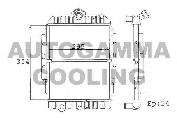 AUTOGAMMA 100244 Радиатор, охлаждение двигателя