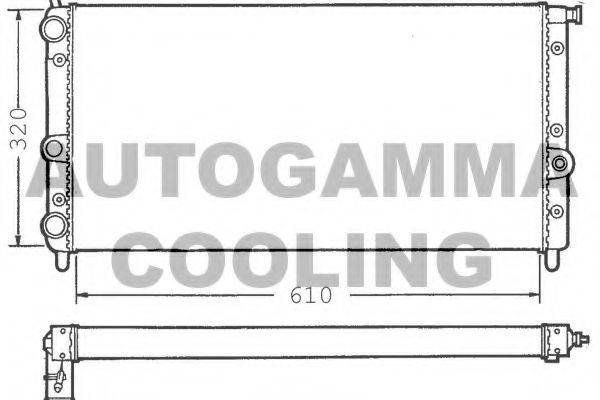 Радиатор, охлаждение двигателя AUTOGAMMA 100285