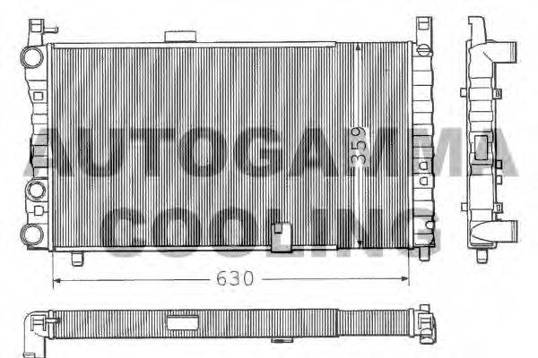 Радиатор, охлаждение двигателя AUTOGAMMA 100297