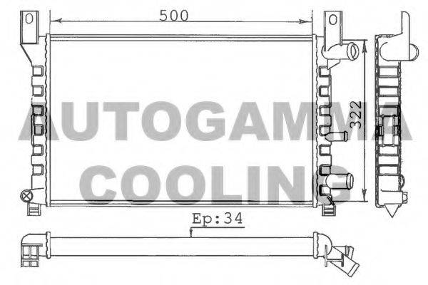 AUTOGAMMA 100330 Радиатор, охлаждение двигателя