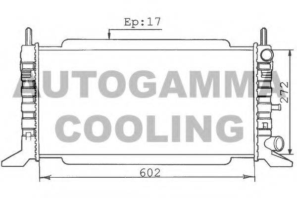 Радиатор, охлаждение двигателя AUTOGAMMA 100339