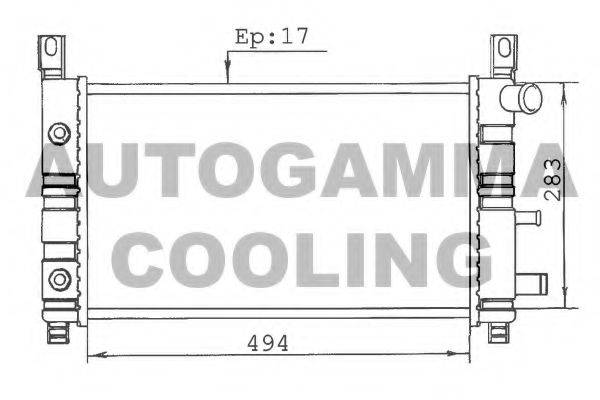 AUTOGAMMA 100353 Радиатор, охлаждение двигателя