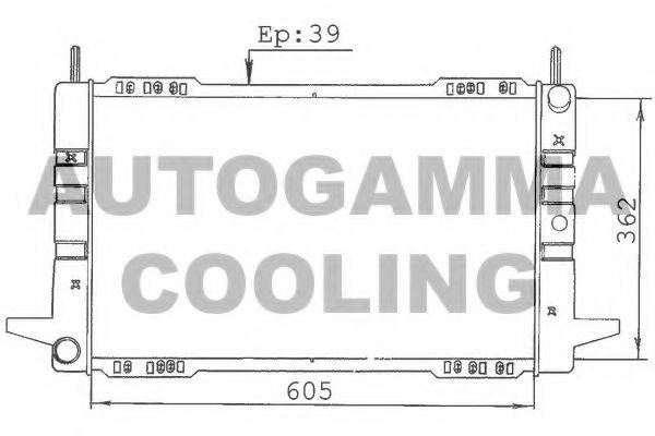Радиатор, охлаждение двигателя AUTOGAMMA 100365