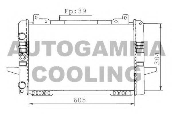 Радиатор, охлаждение двигателя AUTOGAMMA 100384
