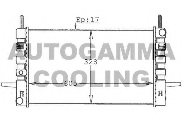 Радиатор, охлаждение двигателя AUTOGAMMA 100385
